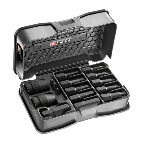 FACOM JHX.14A - 14pc 3/8" Square Drive Coupler Impact Screwbit Set