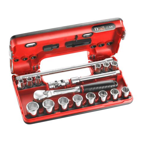 FACOM JL.DBOX1PB - 18pc 3/8" Square Drive Metric 6pt Socket + JL.161 DBox Set