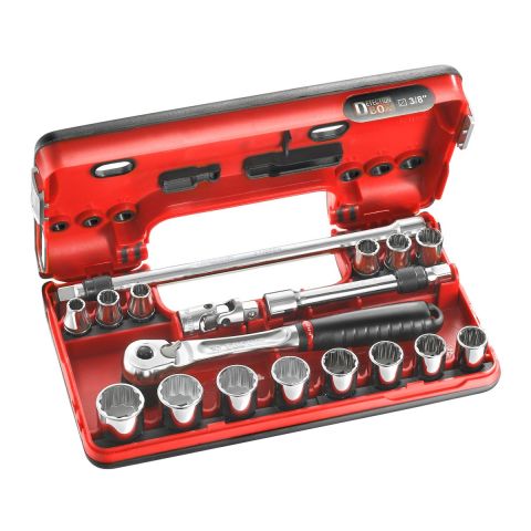 FACOM JL.DBOX501 - 18pc 3/8" Square Drive Metric 12pt Socket + JL.171 DBox Set