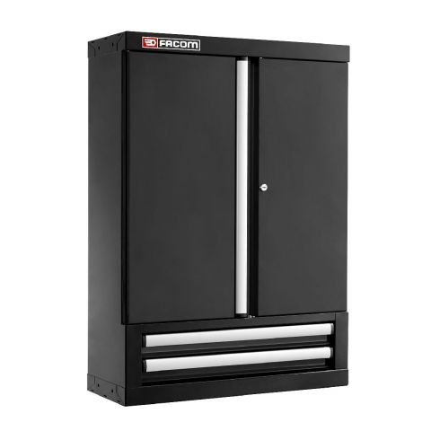 FACOM JLS3-2202BS - 2 Hinged Door + Drawer Wall Cabinet Black
