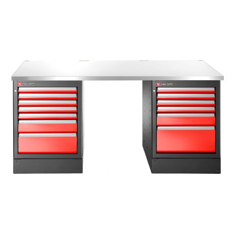 FACOM JLS3-2MS13DH - JETLINE+ High 2m Stainless Work Bench + 13 Drawer 3 Mod Base Unit