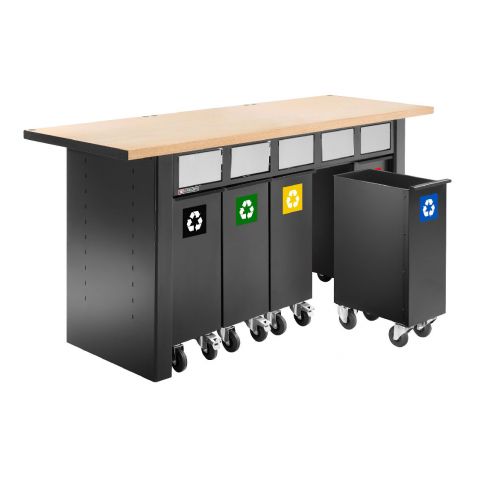 FACOM JLS3-5BINS - JETLINE + Set Of 5 Individual Waste Bins