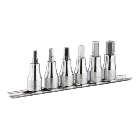 FACOM JT.40 - 6pc 3/8" Square Drive Metric Hex Bit Socket Set + Rail