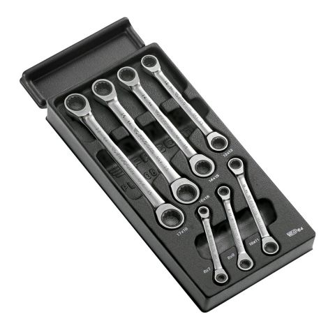 FACOM MOD.64J7 - 7pc Metric Ratchet Flat Ring Spanner Module