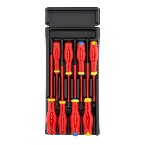 FACOM MOD.AT1VE - 8pc Insulated Slotted Pozidriv Phillips Protwist Screwdriver Module