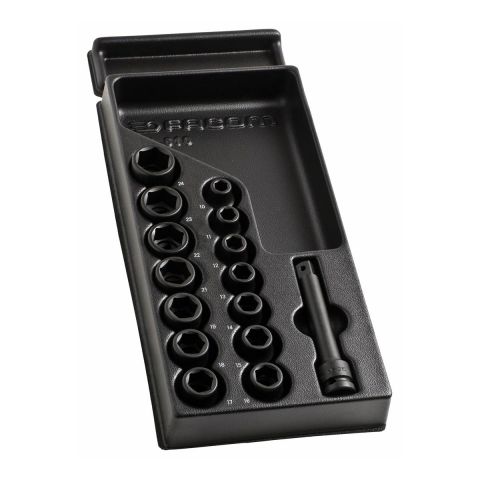 FACOM MOD.NS1 - 15pc 1/2" Square Drive Metric 6pt Impact Socket Module