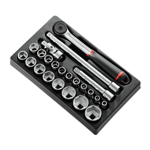 FACOM MOD.S161-36 - 23pc 1/2" Square Drive Metric 6pt Socket Module + S.161B