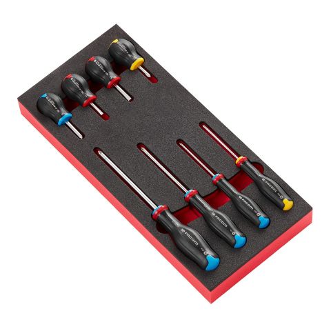 FACOM MODM.AT3 - 8pc Slotted Pozidriv Phillips Protwist Screwdriver Foam Module