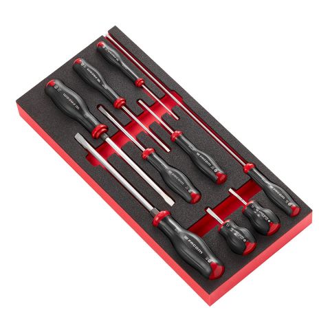 FACOM MODM.AT4 - 9pc Slotted Protwist Screwdriver Foam Module