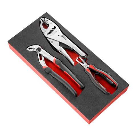 FACOM MODM.CPE3A - 3pc Comfort Grip + 5 Pos Lock-Grip Pliers Foam Module