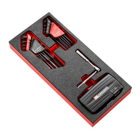 FACOM MODM.RL8389PB - 57pc Torx + Hex Key + 1/4 Sqaure Drive Metric 6pt Socket Set Foam Module
