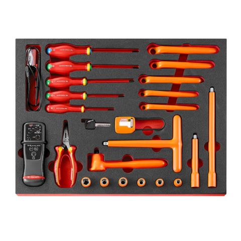 FACOM MODM.VSEHYA - 23pc Electric and Hybrid Vehicle Foam Module