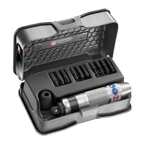 FACOM NS.260PB - 12Pc 1/2&quot; Square Drive Manual Impact Screwdriver + Bits Set
