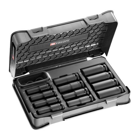 FACOM NS.405B - 12pc 1/2" Square Drive Metric Long 6Pt Impact Socket Set + Case