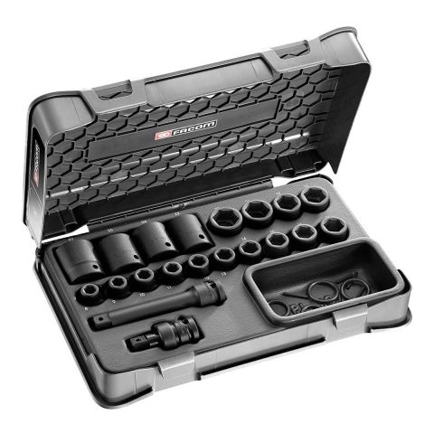 FACOM NS.500B - 18pc 1/2" Square Drive Metric 6pt Impact Socket Set