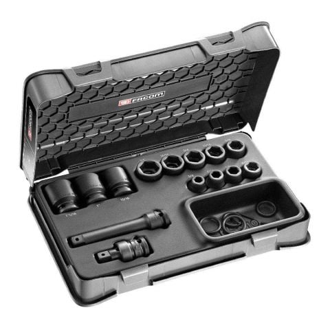 FACOM NS.500BU - 14pc 1/2" Square Drive 6pt Inch Impact Socket Set