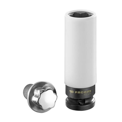 FACOM NS.MB - 1/2" Square Drive Mercedes Benz Star Wheel Nut Sleeved Impact Socket