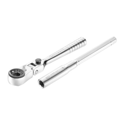 FACOM R.180PB - 1/4" Hex Drive Hinged Head Ratchet + Extension Set