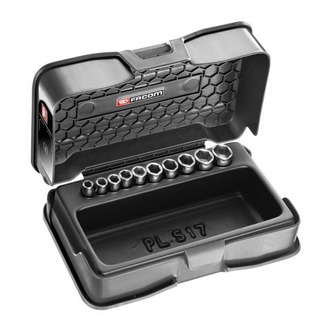FACOM R.401 - 10pc 1/4" Square Drive Metric 6pt Socket Set + Case