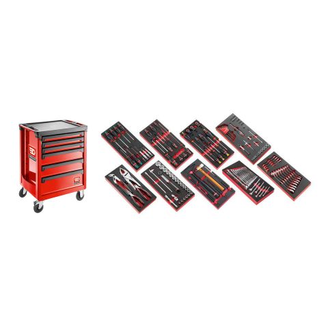 FACOM ROLL6M3.CM135 - 138pc General Metric Tool Kit In Foam Modules + ROLL+ Roller Cabinet