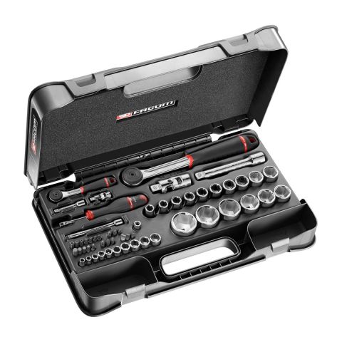FACOM RS.161-2 - 56pc 1/4" + 1/2" Square Drive Metric 6pt Socket + R.161B + S.161B + Bits Set