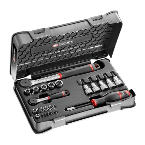 FACOM RSX.427AP - 26pc 1/4" + 1/2" Square Drive Torx Socket + R.161B + S.161B + Bits Set