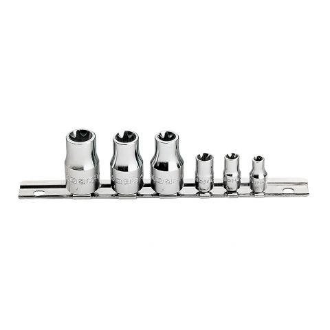 FACOM RSX.J6 - 6pc 1/2" + 1/4" Square Drive Torx Socket