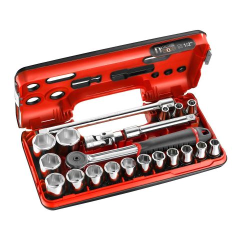 FACOM S.161DBOX1 - 21pc 1/2" Square Drive Metric 6pt Socket + S.161B DBox Set