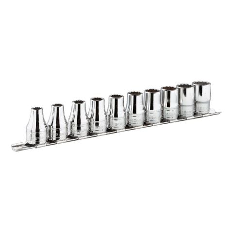 FACOM S.40U - 6pc 1/2" Square Drive Inch 12pt Socket Set + Rail