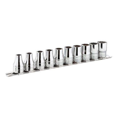 FACOM S.40E - 9pc 1/2" Square Drive Metric 12pt Socket Set + Rail