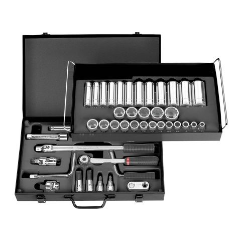 FACOM S.450UP - 44pc 1/2" Square Drive Inch 12pt Std + Long Socket + S.161B + S.156 + Bits Set