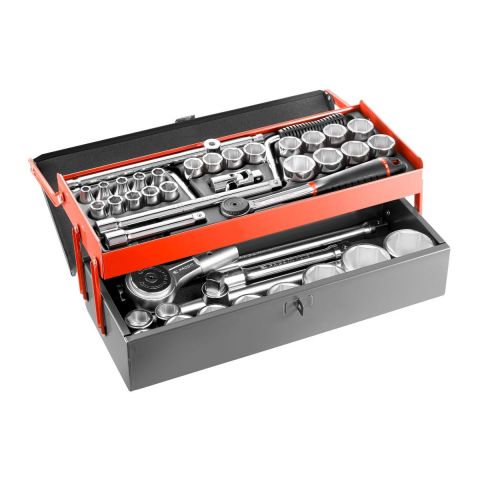FACOM SK.453N - 42pc 1/2" + 3/4" Square Drive Metric 6pt Socket + S.151B + K.151B Set