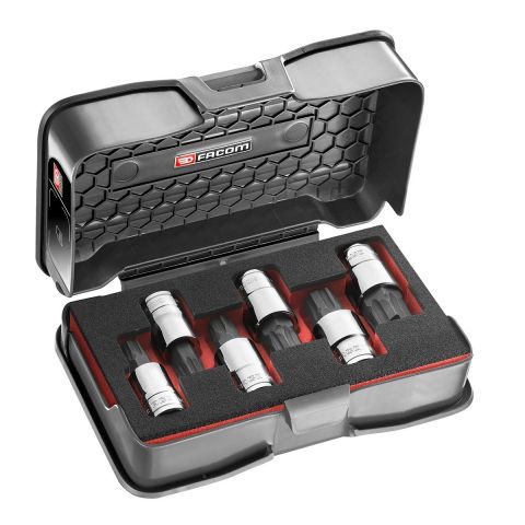 FACOM STM.J6MGRPPB - 6pc 1/2" Square Drive Metric Anti Slip OGV Hex Bit Socket Set + Case