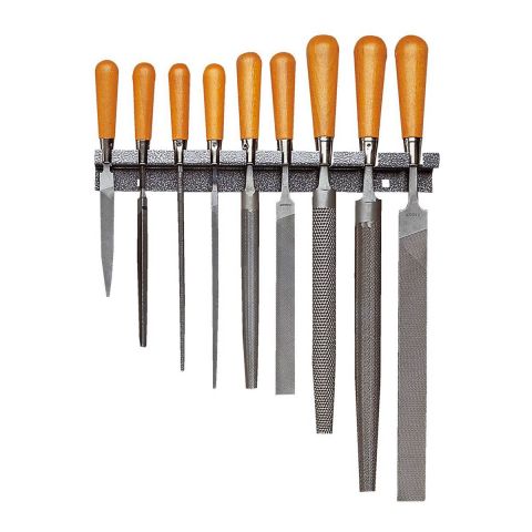 FACOM STU - 9pc Wooden Handle File Set + Rack