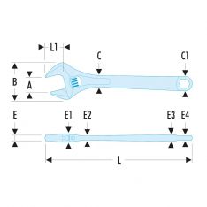 FACOM 101.XG - Wide Jaw Adjustable Spanner