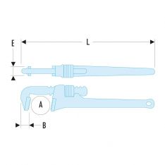 FACOM 133A.X - American Light-Alloy Body Pipe Spanner