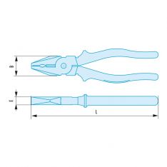 FACOM 187.XSR - Non-Sparking Stubby Combination Pliers