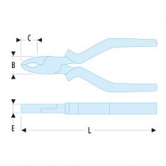 FACOM 187A.XCPE - Stubby Combination Comfort Grip Pliers