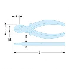 FACOM 192A.XCPE - High Power Diagonal Side Cutter Comfort Grip Pliers