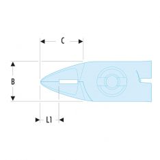 FACOM 417.SPE - Flush Angle-Nose Anti-Static Cutter Plier