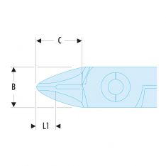 FACOM 426.E - Flush Long Compact Bullet-Nose Clearance Anti-Static Cutter Plier