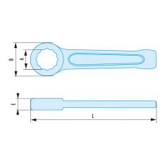 FACOM 50.XSRU - Non-Sparking Inch Impact Slogging Ring Spanner