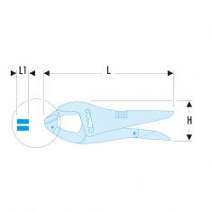 FACOM 506A - 250mm Hinged Long Nose 5 Position Lock-Grip Pliers