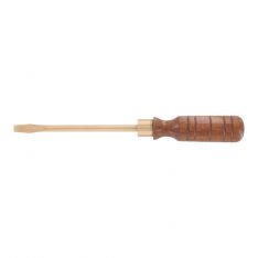 FACOM AN6X100SR - 6x100mm Non-Sparking Slotted Flared Wooden Handle Screwdriver