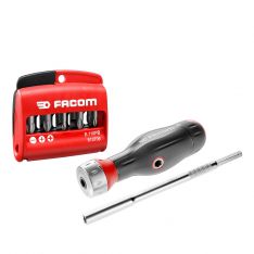 FACOM ATCL.2A3PB - 11pc Protwist 3in1 Ratchet Screwdriver Set + Bits