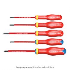 FACOM ATP.J5VE - 5pc Insulated Slotted Phillips Protwist Screwdriver Set