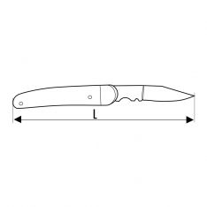 EXPERT by FACOM E117762 - Stainless Steel Electricians Knife Wooden Handle