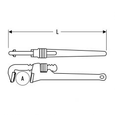 EXPERT by FACOM E134A.X - American Cast-Iron Body Pipe Spanner