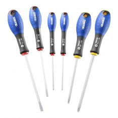 EXPERT by FACOM E160902 - 6pc Slotted Phillips Comfort Grip Screwdriver Set