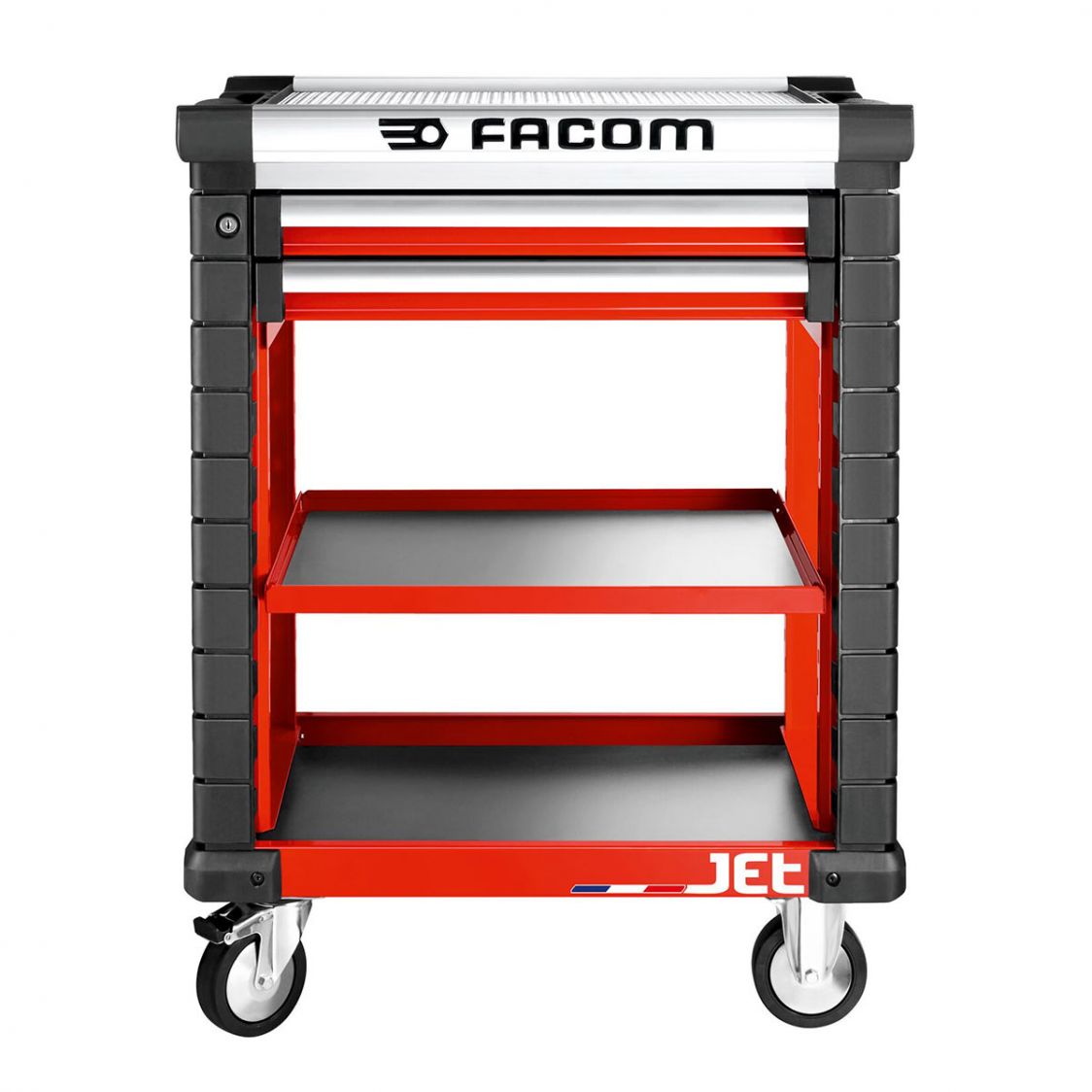 FACOM JET.UC3S2DM3A - JET+ 2 Drawer 3 Mod 3 Metal Shelf Roller Trolley